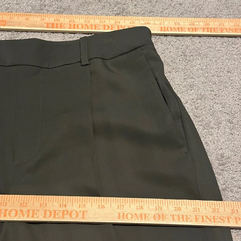 Vince Olive Green Wide Leg Trousers‎ High Waist Elastic Back Pants Womens XL